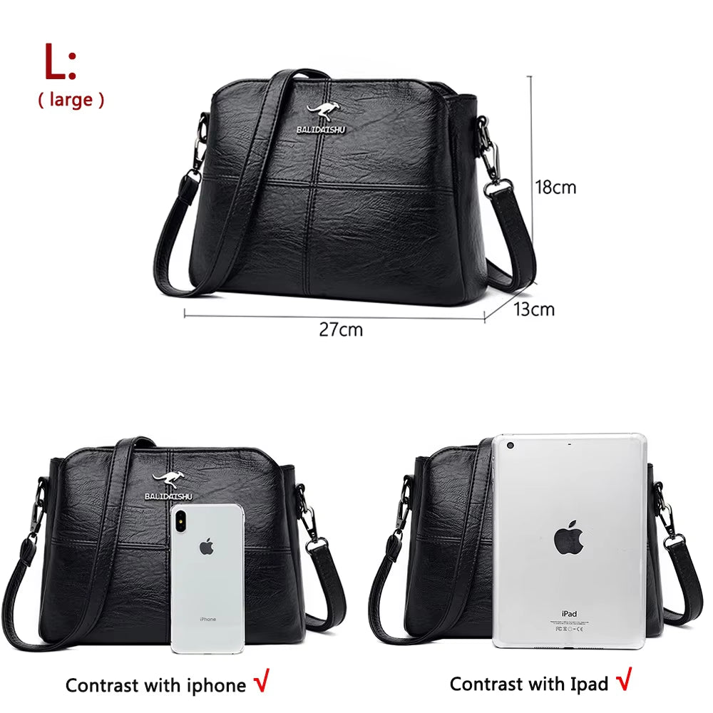 2024 NEW Luxury Messenger Bags for Women Handbag Designer Female Soft Leather Crossbody Shoulder Bag Ladies Hand Bag Sac a Main