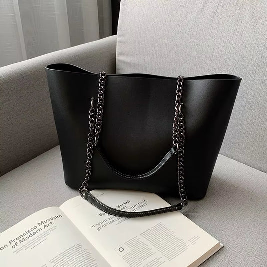 Luxury Designer PU Leather Shoulder Bags for Women Chain Large Capacity Handbags Travel Hand Bag Female Big Tote Bags Bolso