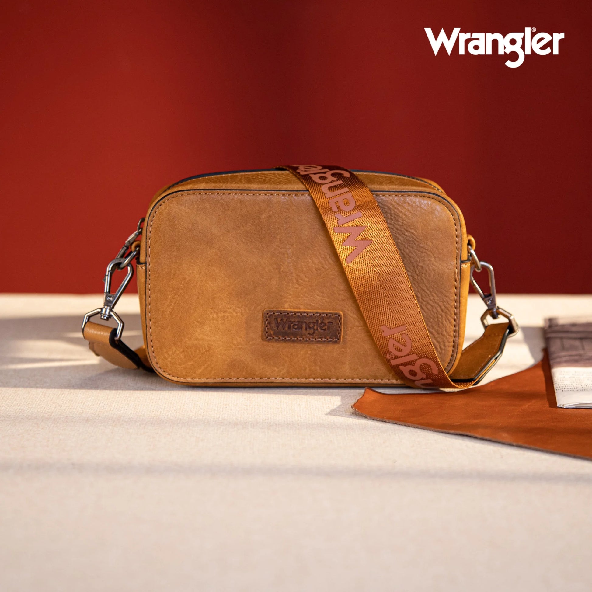 Wrangler Crossbody Bags for Women Camera Bag Purse Trendy Mini with Wide Shoulder Strap