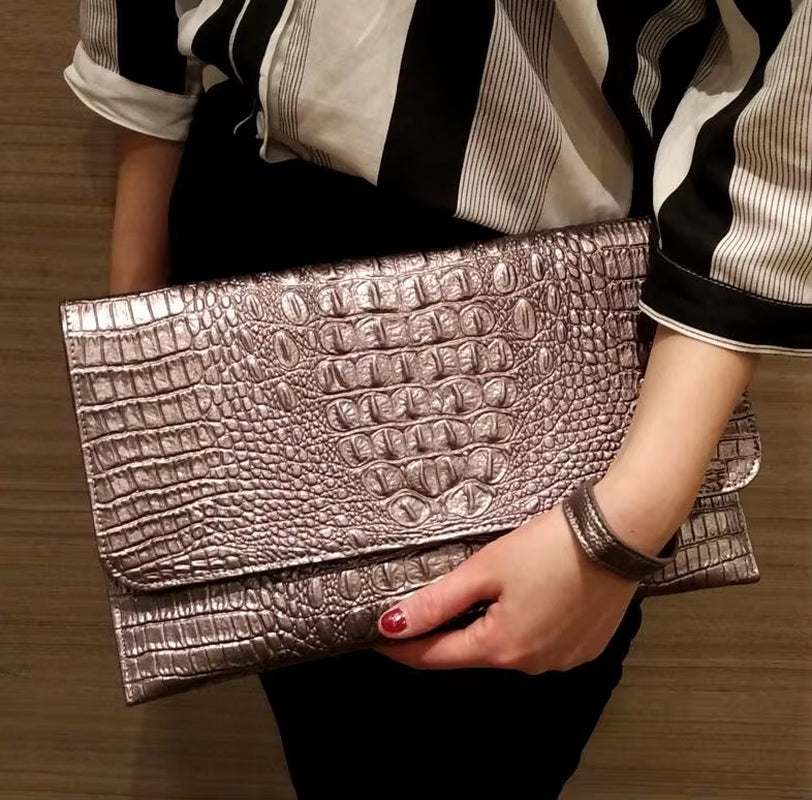 Women Day Clutches Bags Alligator Crossbody Bags for Women Shoulder Bags Women Leather Handbags