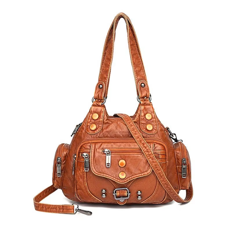 New Fashion High Quality Woman Messenger Bag Luxury Soft Leather Handbags Women'S Bags Designer Famous Brand Women Shoulder Tote