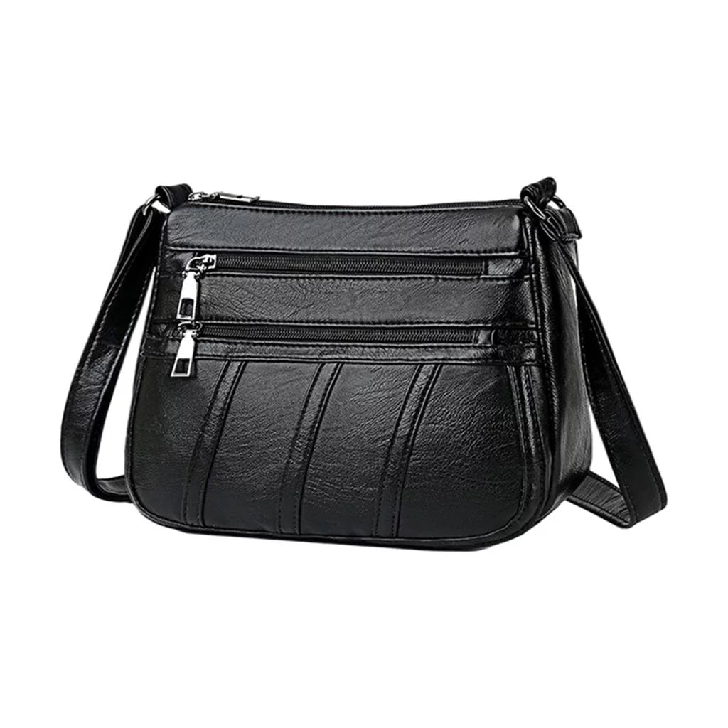 Women'S Purse for Bag Soft PU Leather Shoulder Bag Women'S Handbag Handle Satchel, Black