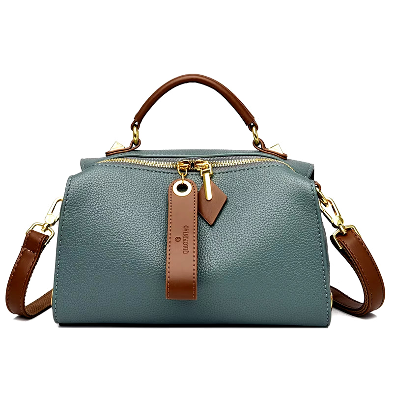 High Quality Solid Color Leather Shoulder Crossbody Bag for Women 2023 Luxury Women'S Handbag Designer Female Messenger Tote Sac