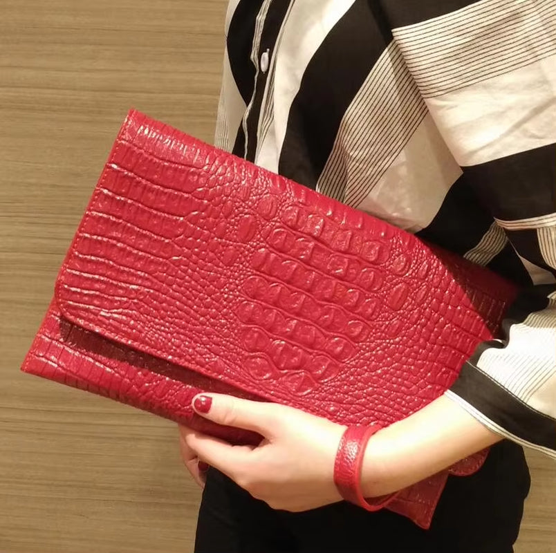 Women Day Clutches Bags Alligator Crossbody Bags for Women Shoulder Bags Women Leather Handbags