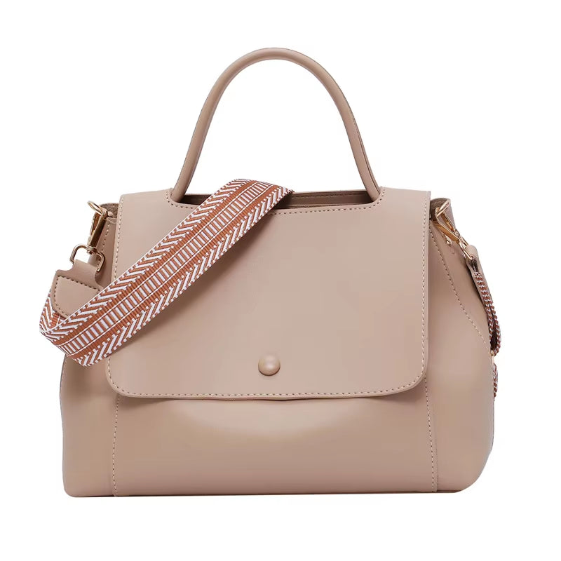 Ladies Casual Big Bags 2022 New Style Ladies Bags Fashion Handbags Solid Color Leather Ladies Bags Designer Style Women'S Bags