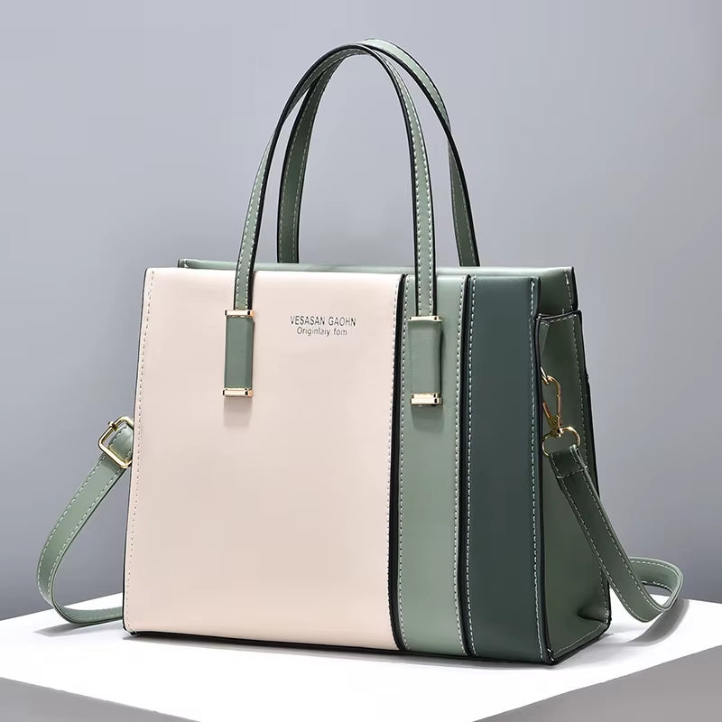 Patchwork Handbags for Women Adjustable Strap Top Handle Bag Large Capacity Totes Shoulder Bags Fashion Crossbody Bags Work Gift