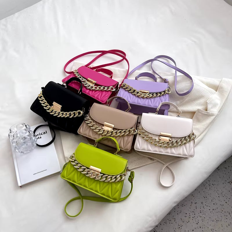 2024 New Designer Shoulder Bag Fashion Chain Crossbody Bags for Women Brand Ladies Handbags and Purses