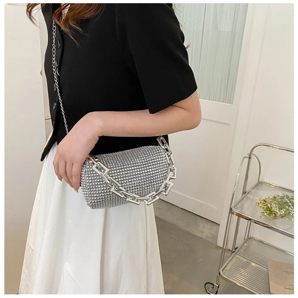 Women Bag Shoulder Bags Crossbody Bag for Women 2024 Handbag Color Diamond Pillow Bag Single Shoulder Bag