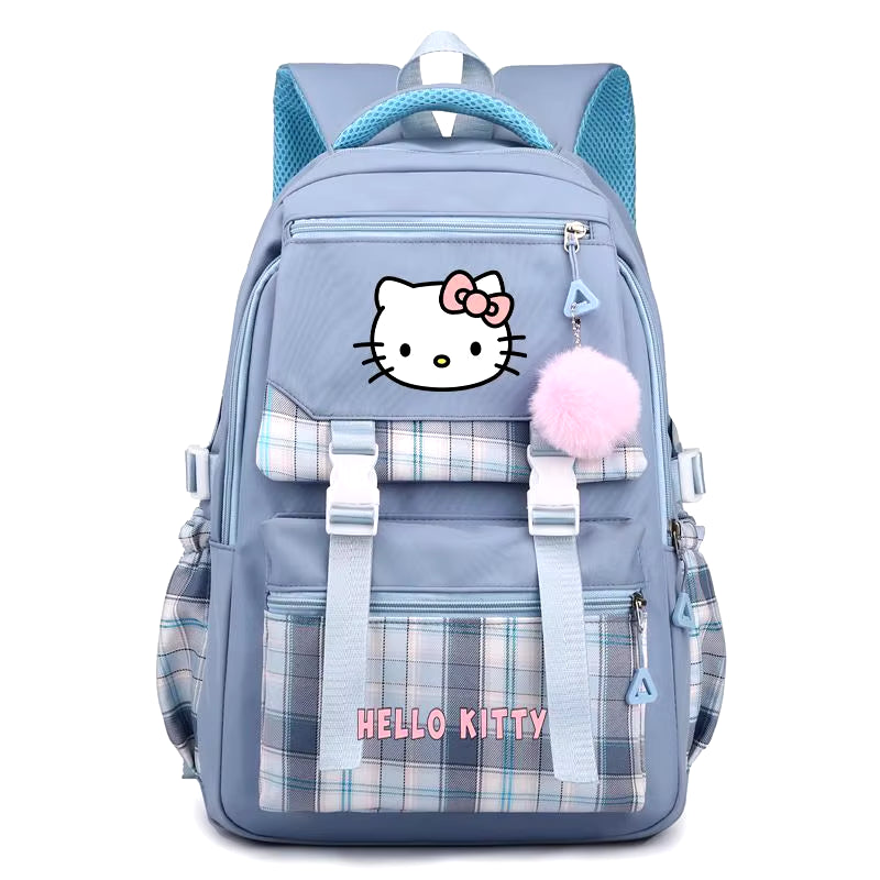 New Hello Kitty Student Backpack Fashionable High Quality Nylon Women'S Backpack Cartoon Large Capacity Girls' School Bag