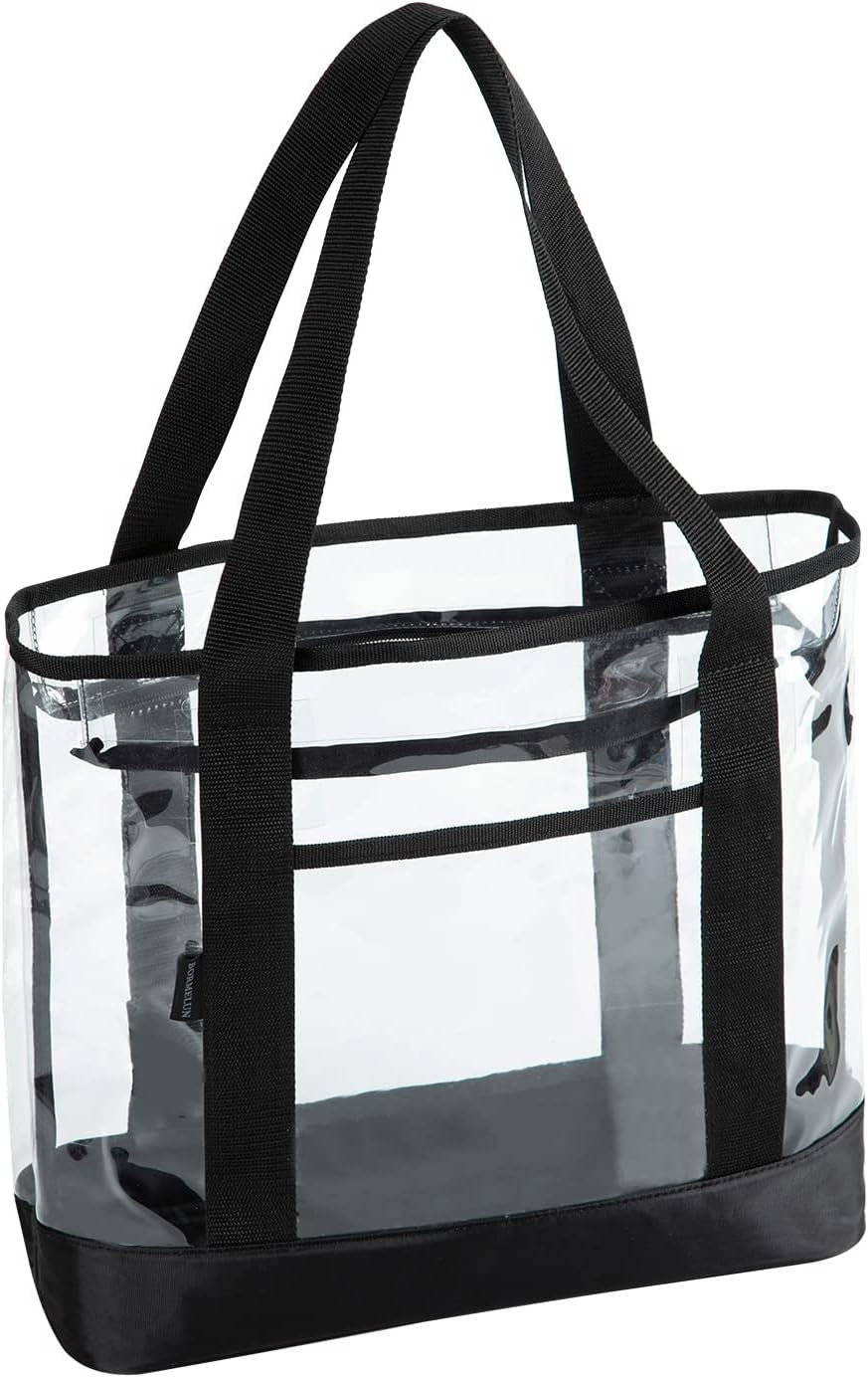 Bolso Tote Transparente Mujer Bolso De Hombro Transparente Trabajo Grande Negro