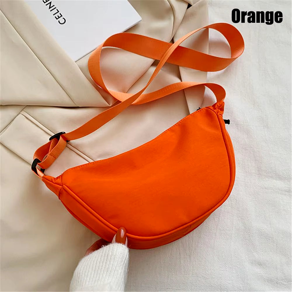 Fashion Nylon Casual Hobos Chest Bag Underarm Bag Crossbody Bag for Women Students Shoulder Cross Body Bag