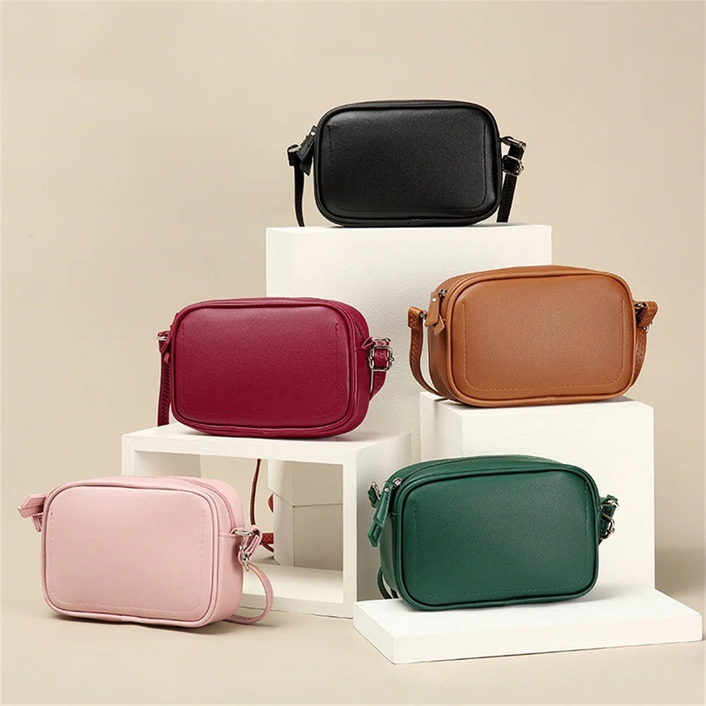 Casual Small Shoulder Crossbody Bags for Women Bag PU Leather-Green-Green