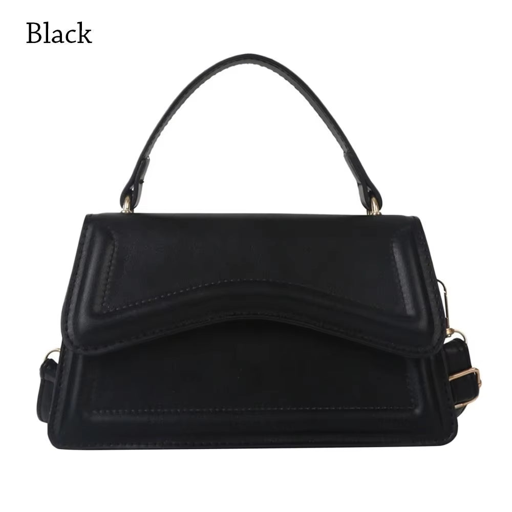 New Fashion Sling Shoulder Bag Trend PU Leather Messenger Handbags Solid Color Leisure Stylish Crossbody Bags for Women Girls