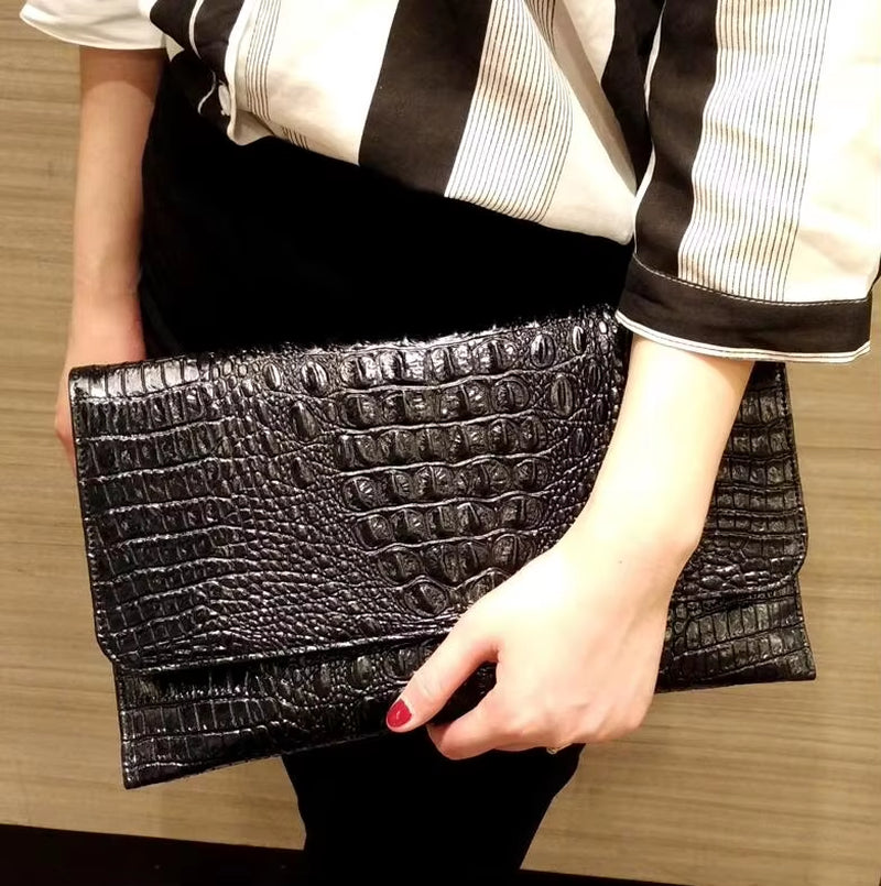 Women Day Clutches Bags Alligator Crossbody Bags for Women Shoulder Bags Women Leather Handbags