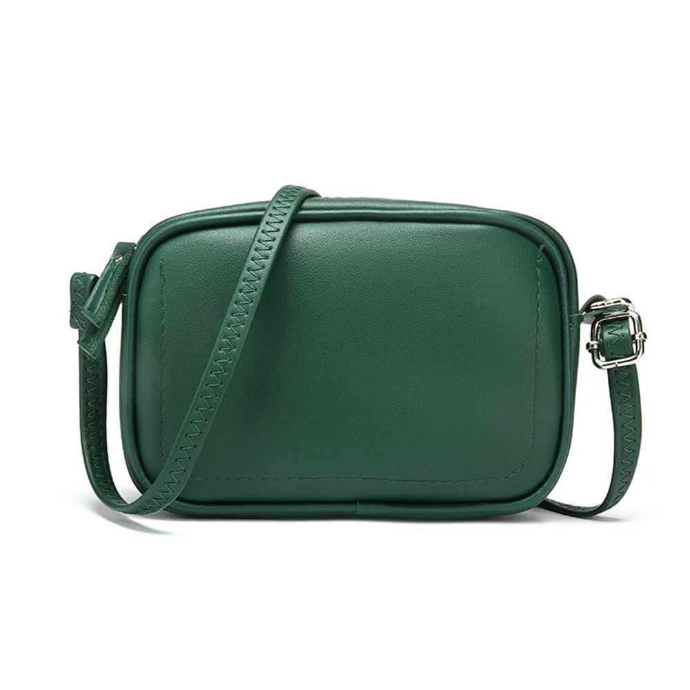 Casual Small Shoulder Crossbody Bags for Women Bag PU Leather-Green-Green