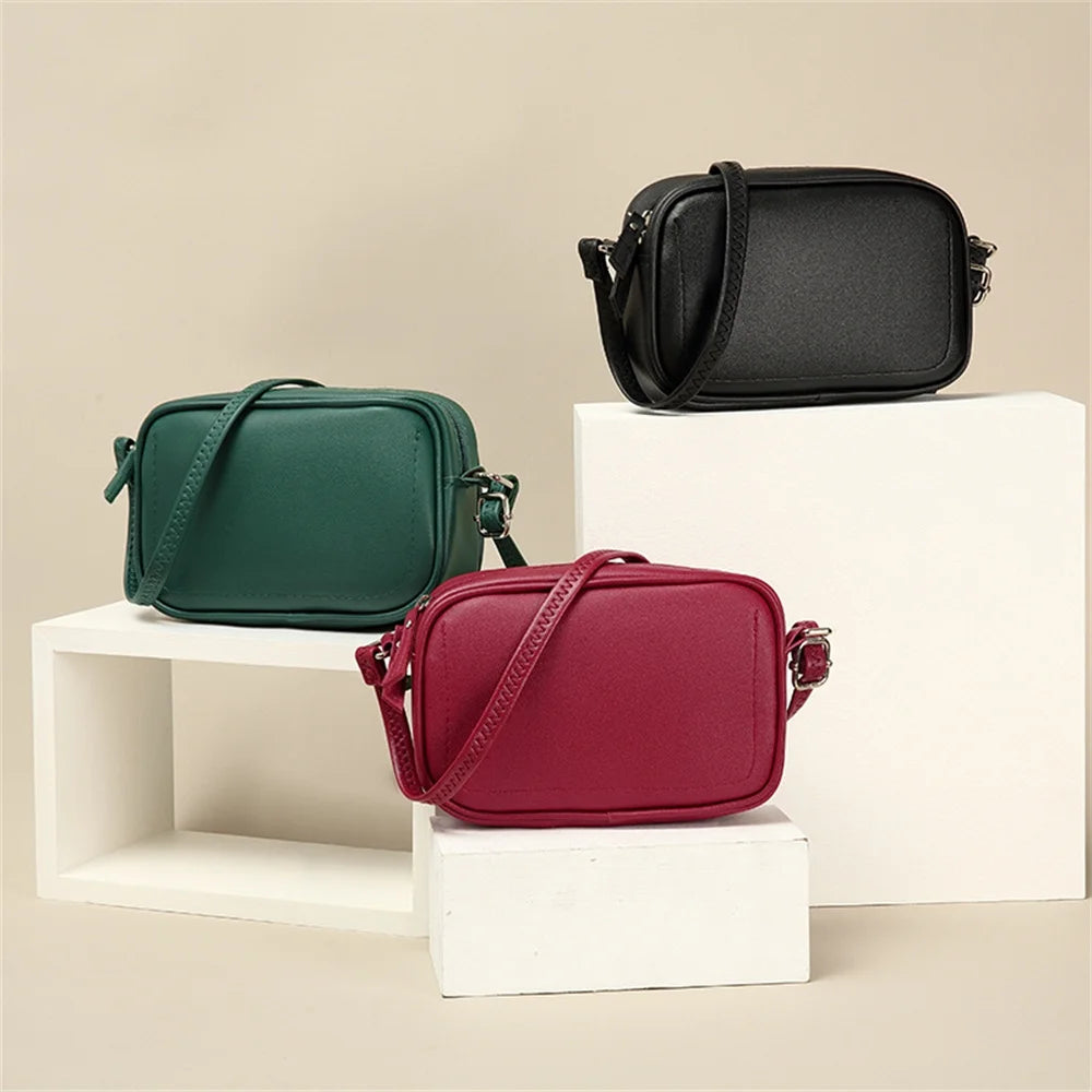 Casual Small Shoulder Crossbody Bags for Women Bag PU Leather-Green-Green